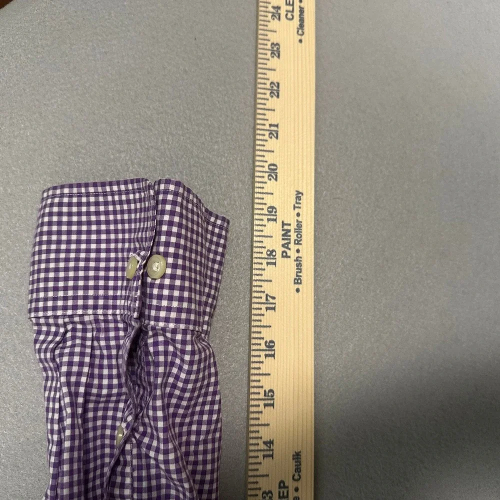 Polo Ralph Lauren Regent Classic Fit Gingham‎ Dress Shirt Mens 18 36/37 Purple